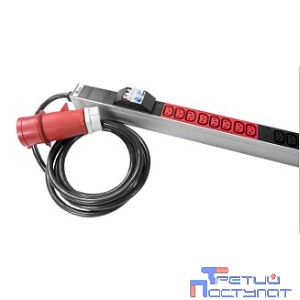 REM Верт блок розеток Rem-3x16, 3 фазы 16A, инд, 48 C13, 1420 мм, вх IEC 309, шнур 3 м(R-3x16-48C13-I-1420-3-3PN)