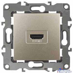 Эра Б0027484 12-3114-04 Розетка HDMI, Эра12, шампань