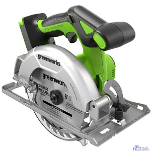 Greenworks GD24CS165 Дисковая пила 24 V, бесщеточная, 165х20мм, 4800 об/мин, рез 57мм, без АКБ и ЗУ [1501607]