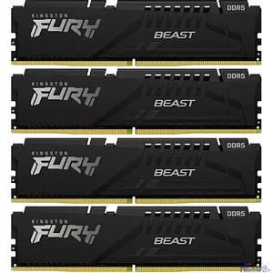 Kingston 64GB 5600MT/s DDR5 CL40 DIMM (Kit of 4) FURY Beast Black XMP KF556C40BBK4-64