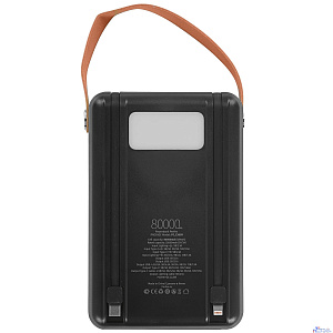 Perfeo Powerbank PRODIGE 80000 mAh/LED/PD + QC 3.0/Type-C/Lightning/3 USB/Выход: 5A, max 22.5W/Black (PF_C3699)