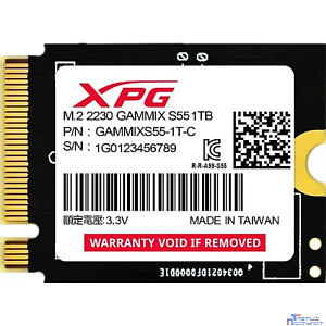 A-DATA SSD 1ТБ GAMMIX S55, M.2(22x30mm), NVMe, PCIe 4.0 x4, 3D NAND, R/W 5000/3700MB/s, IOPs -/-, TBW 250, DWPD 0.1