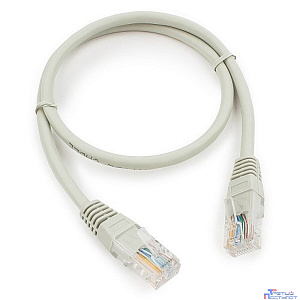 Cablexpert Патч-корд медный UTP PP10-0.5M кат.5, 0.5м, литой, многожильный (серый)