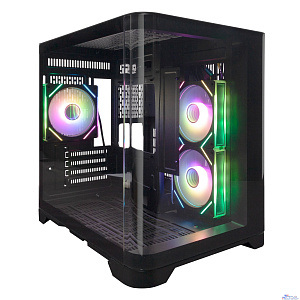 1STPLAYER UVIEW UV5 ARGB Black / mATX / 3x120mm ARGB fans / UV5-BK-2FC7R-1FC7