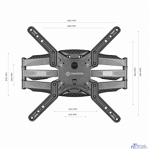 ONKRON M5 чёрный Для телевизоров диагональю 37"-70" Максимальная нагрузка: 36,4 кг VESA: 100x100, 200x100, 200x200, 200x300, 200x400, 300x300, 400x200, 400x300, 400x400 мм