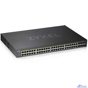 ZYXEL GS192048HPV2-EU0101F Гибридный Smart PoE+ коммутатор NebulaFlex GS1920-48HPv2, 44xGE PoE+, 4xCombo (SFP/RJ-45 PoE+), 2xSFP, бюджет PoE 375 Вт, автономное/облачное управление