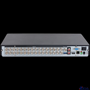 DAHUA DH-XVR5232AN-I3/T 32-канальный HDCVI-видеорегистратор с FR ; HDCVI, AHD, TVI, IP, CVBS; 2 SATA III до 16Тбайт; видеоаналитика ; 1 HDMI, 1 VGA; сеть: 1 RJ45 1000Мбит/с;  аудиовх/вых: 1/1