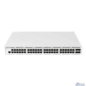 ELTEX MES3400-48 Ethernet-коммутатор агрегации 48 портов 10/100/1000BASE-T (RJ-45), 4 порта 1000BASE-X (SFP)/10GBASE-R (SFP+), L3, 2 слота для модулей питания