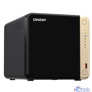 QNAP TS-464-8G Сетевое хранилище без дисков/ SMB NAS 4 HDD trays, 4-core Intel Celeron N5105/N5095 2.0-2.9 GHz, 8 GB RAM (1 x 8 GB) up to 16 GB (2 x 8GB), 2x2.5 Gigabit Ethernet