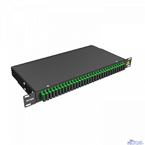 NTSS Кросс 19" NTSS PREMIUM, предсобранный 1U, 32 порта SC/APC duplex, 9/125 мкм, (сплошная панель, розетки, сплайс, КДЗС, пигтейлы), черный, RAL9005 NTSS-RFOB-PM-1U-32-2SC/A-9-SP1.5G0A-BL