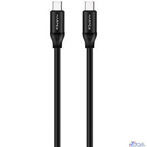 Harper Type-C - Type-C, SCH-770 Black (Кабель (ПВХ) для зарядки и синхронизации, 3A, Быстрая зарядка, Power Delivery 60W, Металлический штекер)