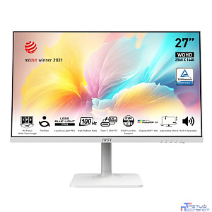 MSI Modern 27" MD272QXPW  белый {IPS 2560x1440 100Hz 16:9 300cd 178/178 HDMI DisplayPort USB  HAS Pivot}