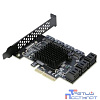 ORIENT AJ1166S10, Контроллер PCI-Ex4 v3.0, SATA3.0 6Gb/s, 10-port int, ASM1166+JMB585 chipset,