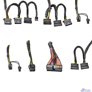 Exegate EX282040RUS-OEM Блок питания 500W ExeGate 500PPH-LT OEM, ATX, black, 80+, APFC, 12cm, 24p, (4+4)p, 5*SATA, 3*IDE