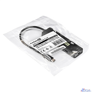 Exegate EX298169RUS USB-Хаб (концентратор) 4-в-1 ExeGate DUB-2C2P/10G (кабель-адаптер USB 3.2 Gen2 Type C --> 2xUSB3.2 Gen2 Type-A (10G)/2xUSB3.2 Gen2 Type-C (10G), SuperSpeed+ USB 10Gbps, Plug&Play,