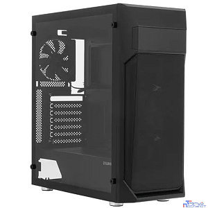ZALMAN Z1 PLUS Корпус без БП, боковое окно (закаленное стекло), черный,  ATX