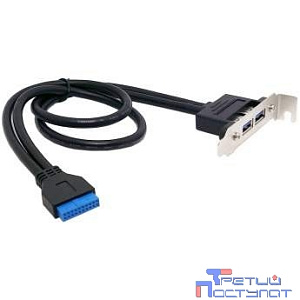 ORIENT C095, Планка портов в корпус 2xUSB 3.0, Low Profile, длина кабеля 30см, oem (31095)