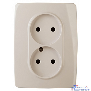 Эра Б0031239 12-2107-02 Розетка 2X2P, 16АХ-250В, Эра12, слоновая кость