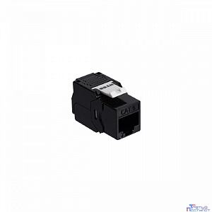 NTSS Розеточный модуль NTSS PREMIUM Keystone RJ45 UTP CAT6 180 градусов безинструментальный черный ver2 NTSS-KJ2-PM-UTP-RJ45-6-180-TL-BL