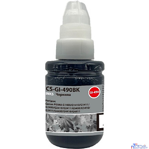 Чернила Cactus CS-GI-490BK GI-490 черный пигментный 135ml для Canon PIXMA G1400/G1410/G1411/G2400/G2