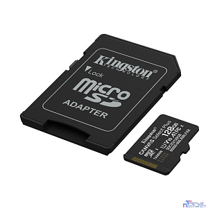 Micro SecureDigital 128GB Kingston Canvas Select Plus Gen3 150MB/s A1, с адаптером