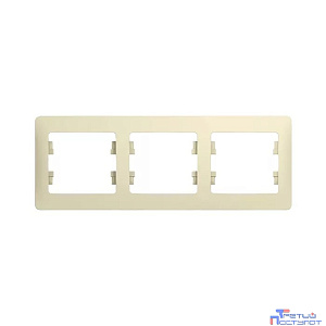 Systeme electric GSL000203 GLOSSA 3-постовая РАМКА, горизонтальная, БЕЖЕВЫЙ