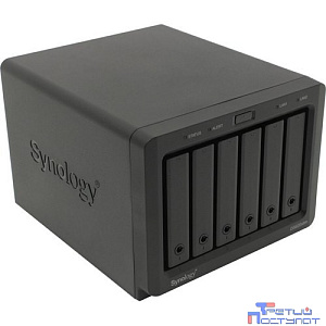 Synology DS620slim Сетевое хранилище DC2,0GhzCPU/2Gb(upto6)/RAID0,1,10,5,6/up to 6HDDs SATA 2,5'/2xUSB 3.0/2xGigEth/iSCSI/2xIPcam(up to 25)/ 1xPS/2YW