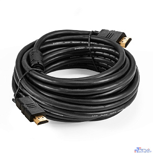 Exegate EX294693RUS Кабель HDMI ExeGate EX-CC-HDMI-10.0F (19M/19M, 10м, v1.4b, ферритовые кольца, позолоченные контакты)