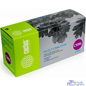 Cactus CLT-C506L Картридж для Samsung CLP 680/CLX 6260/6260FD/6260FR (3500стр.) голубой