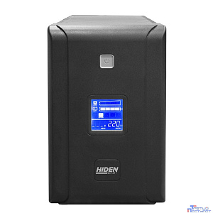 ИБП HIDEN EXPERT ULS1500C 1500ВА/900Вт {Линейно-интерактивный, 4xSchuko+2xIEC C13 LCD, USB, встроенные АКБ 2x12B/9Ач}