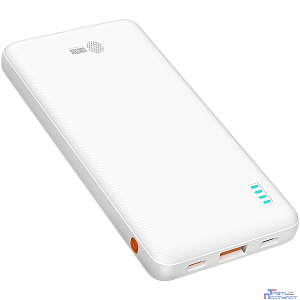 Мобильный аккумулятор Cactus CS-PBFSBA-10000 10000mAh 4.5A USB-A/2xUSB-C белый