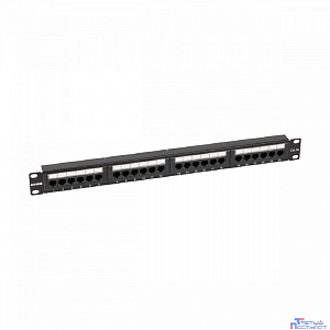 NTSS Патч-панель NTSS 24 UTP порта RJ45, cat.5е, 1U, Dual IDC, без органайзера NTSS-PP-1U-24-UTP-RJ45-5e-D