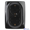 Эра Б0031233 12-2106-06 Розетка 2X2P+E Schuko, 16АХ-250В, Эра12, чёрный