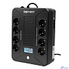 SMARTWATT UPS SAFE PRO LCD 800 {линейно-интерактивный, 800/480 ВА/Вт, напольный/настенный, LCD дисплей, Shuko CEE7/4 - 8 шт. (4 шт. с резервным питанием, 4 шт. - сетевой фильтр}