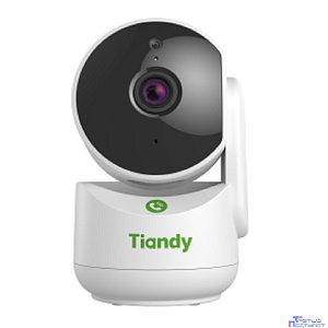 Tiandy TC-H342A Spec:I2W/WIFI/Eu/4mm компактная поворотная домашняя, 4Мп, 2560х1440@20к/c, DWDR, цвет: 0.02лк, S+265, H.265(HP), S+264, H.264(HP, MP, BP), объектив 4мм, встроенные микрофон и динамик,