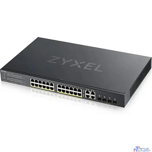 ZYXEL GS192024HPV2-EU0101F Гибридный Smart PoE+ коммутатор NebulaFlex GS1920-24HPv2, 24xGE PoE+, 4xCombo (SFP/RJ-45), бюджет PoE 375 Вт, автономное/облачное управление