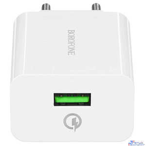 BOROFONE BA21A/ Сетевое ЗУ/ QC 3.0/ 1 USB/ Выход: 5V_9V_12V, 18W/ White