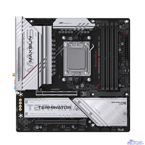 MAXSUN MS-Terminator B850M PRO WIFI (Socket AM5, mATX, 4*DDR5(192Gb), DP/HDMI, 2*SATA3, 3*M.2, 1*PCIEx16/1*PCIEx4, 1* Type-C, 4*USB 2.0, 4*USB 3.2, LAN 1*2.5G, SPDIF, WiFi 6E, RTL)