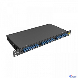 NTSS Кросс 19" NTSS PREMIUM, предсобранный 1U, 2 порта LC/UPC duplex, 9/125 мкм, (сплайс, пигтейлы, кдзс, планки, адаптеры), черный, RAL9005 NTSS-RFOB-PM-1U-2-2LC/U-9-SP1.5G1A-BL