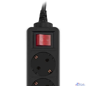 PC PET Сетевой фильтр AP01006-1.8-BK 1.8м (5 розеток, EURO, EURO/RUS), черный {619893}