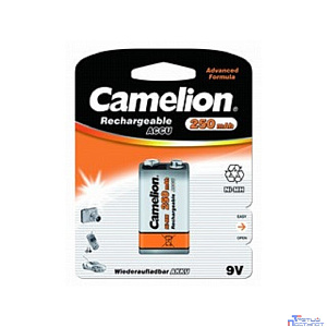 Camelion 9V-250mAh Ni-Mh BL-1 (NH-9V250BP1, аккумулятор,9В)  (1 шт. в уп-ке)