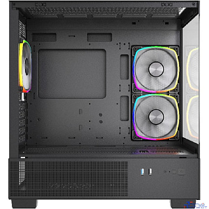 Powercase Vision Micro M3B, Tempered Glass, 3x 120mm ARGB PWM Fan, чёрный, mATX  (CVMMB-A3)