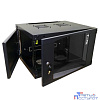 Шкаф настенный LANMASTER Next, 9U 550x450, стеклянная дверь, черный (9TWT-CBWNG-9U-6x4-BK)