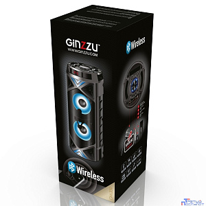 Ginzzu GM-209  Акустическая система, Midi RGB/BT/USB/TF/FM/ДУ