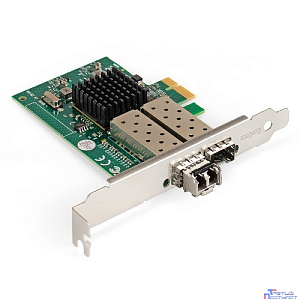 Exegate EX298937RUS Комплект: Сетевой адаптер SFP ExeGate EXE-82576-F2 + Трансивер Multi-Mode до 550м ExeGate EXT-1G-MM850-LC2-550M (EX296229RUS: PCI-E x1 v2.0, порты 2x SFP (10/100/1000Mb/s), Gigabit