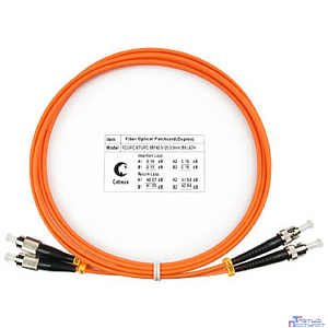 Cabeus FOP-62-FC-ST-2m Шнур оптический duplex FC-ST 62,5/125 mm 2м LSZH