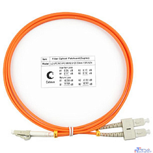 Cabeus FOP-62-LC-SC-1,5m Шнур оптический duplex LC-SC 62,5/125 mm 1,5м LSZH