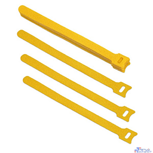 Cabeus CLAMP-210-YL Хомут для кабеля, липучка с мягкой застежкой, 210x14 мм, желтый (10 шт.)