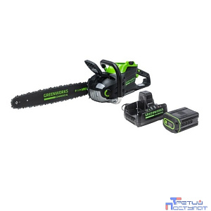 GreenWorks GD82CS51K2 Цепная пила аккумуляторная, 82V, 51 см, бесщеточная, с 1хАКБ 5 Ач. и ЗУ [2008307UB]