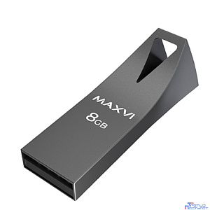 Maxvi USB Drive 8GB MK2 dark grey, монолит, металл, USB 2.0 FD8GBUSB20C10MK2
